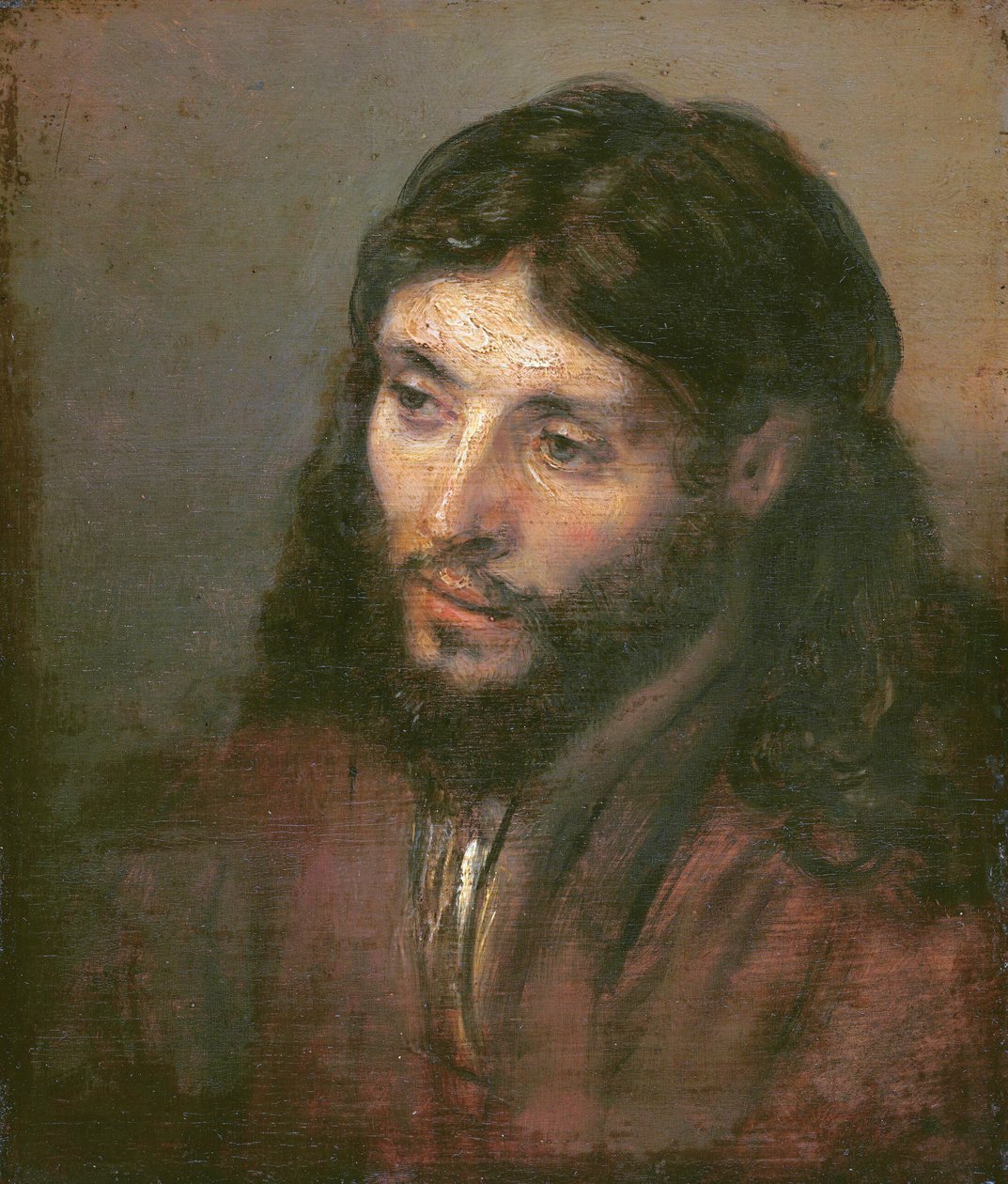 Krisztus feje, 1648 körül (olaj, vászon) alkotó: Rembrandt van Rijn