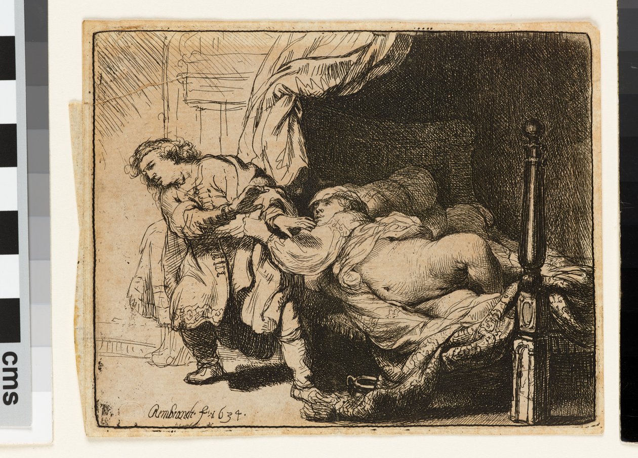 József és Potifár felesége alkotó: Rembrandt van Rijn