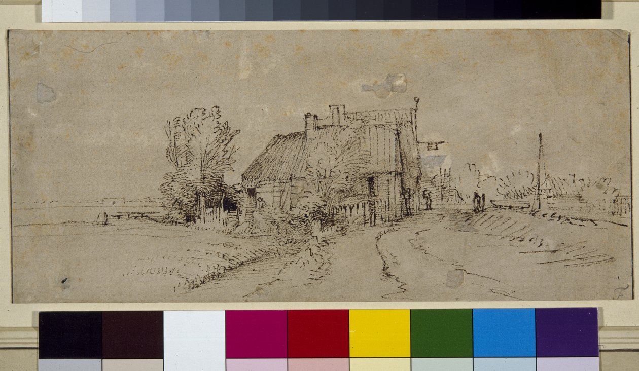 Fekvő (toll és tinta papíron) alkotó: Rembrandt Harmensz. van Rijn