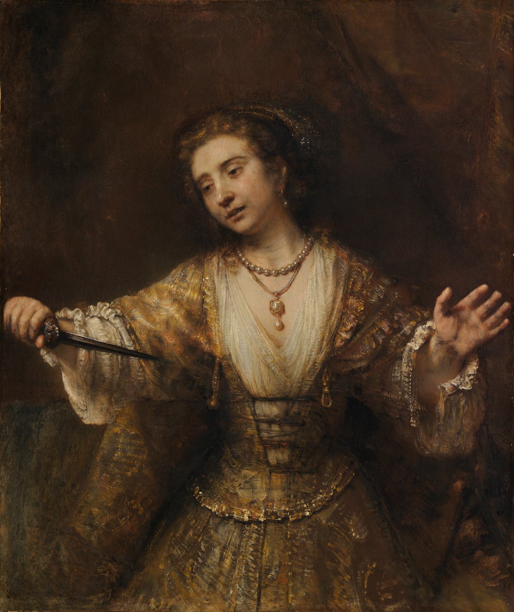 Lucretia alkotó: Rembrandt van Rijn