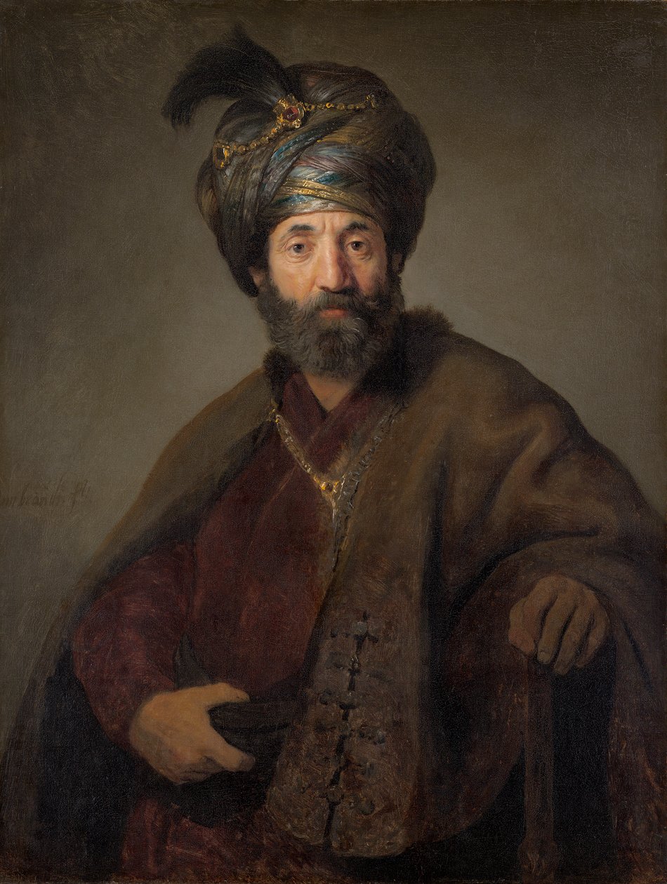Férfi keleti viseletben, 1635 körül (olaj, vászon) alkotó: Rembrandt van Rijn