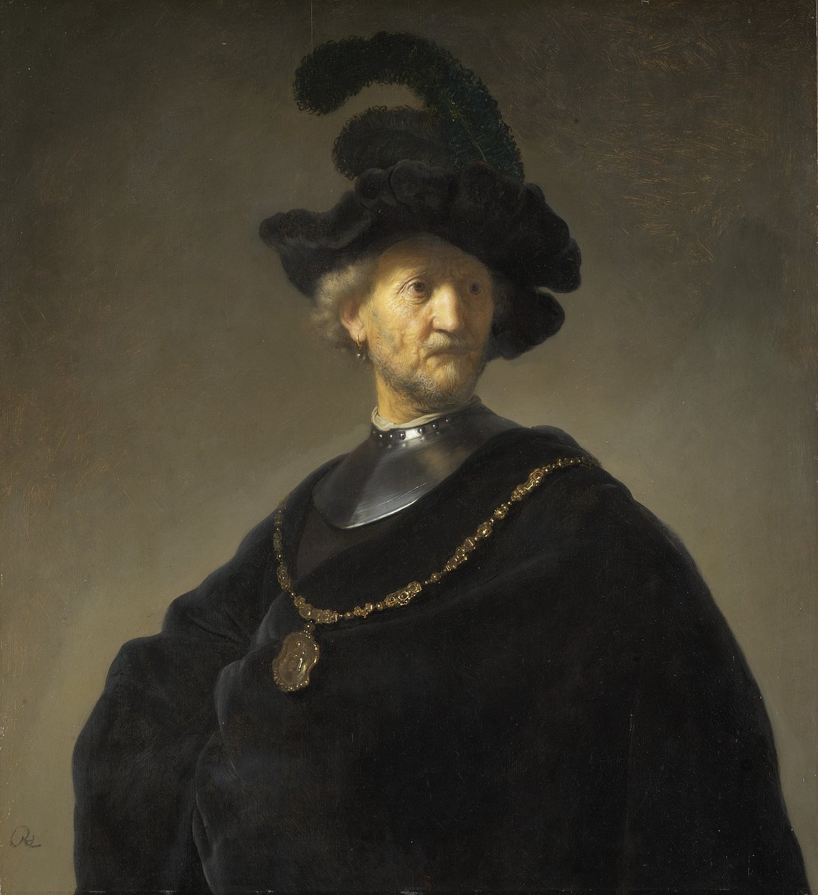 Öreg ember arany lánccal alkotó: Rembrandt van Rijn