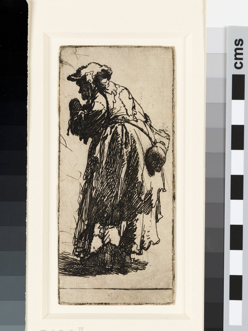 Öreg koldusasszony tökös, 1629 körül (rézkarc) alkotó: Rembrandt van Rijn
