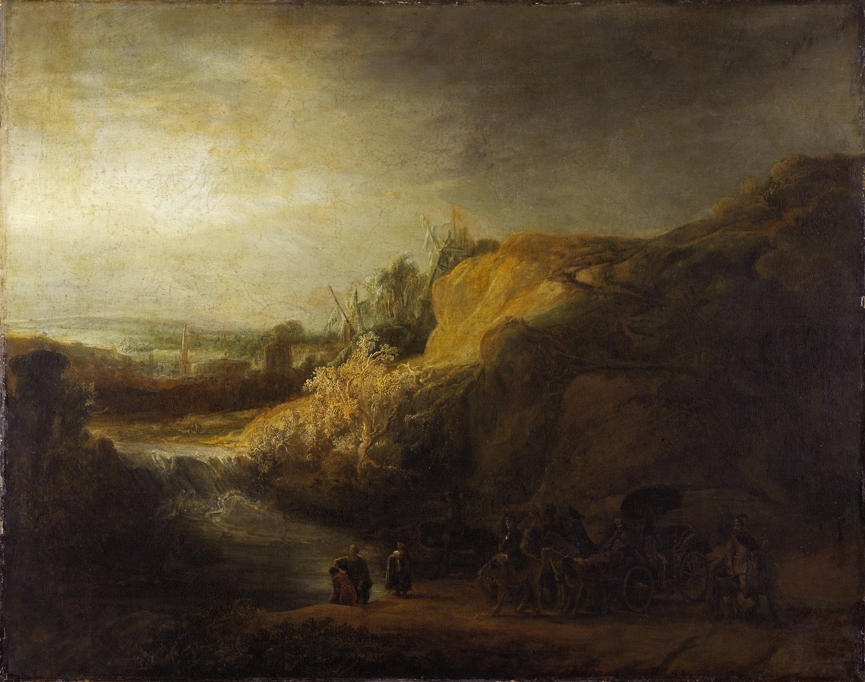 ""Táj Eunuch megkeresztelésével"" Rembrandt van Rhijn (1606-1669) festménye, 1640 Niedersachsisches Landesmuseum, Hannover alkotó: Rembrandt Harmensz. van Rijn