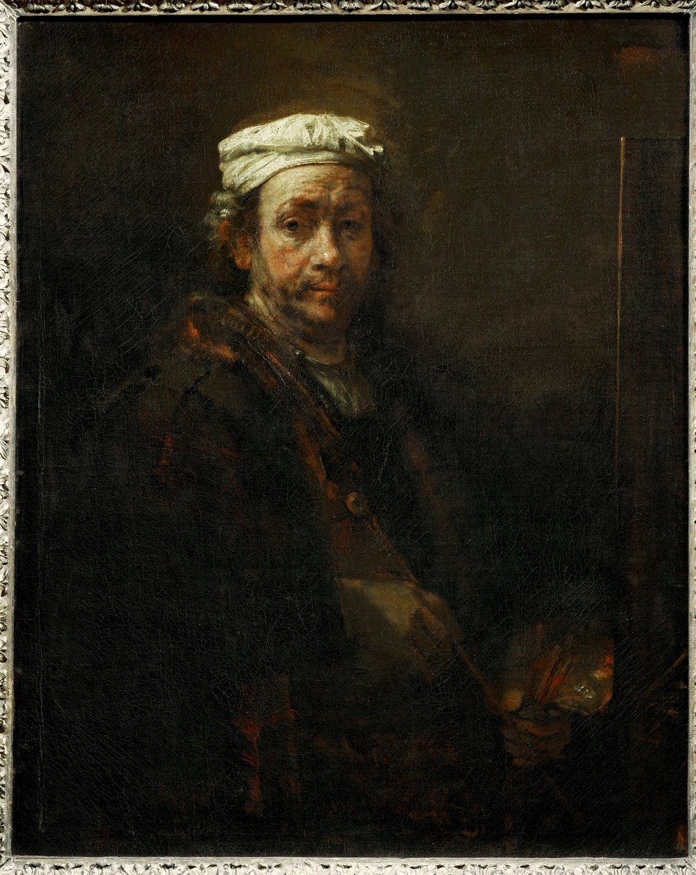 A művész portréja a festőállványánál ... alkotó: Rembrandt Harmensz. van Rijn