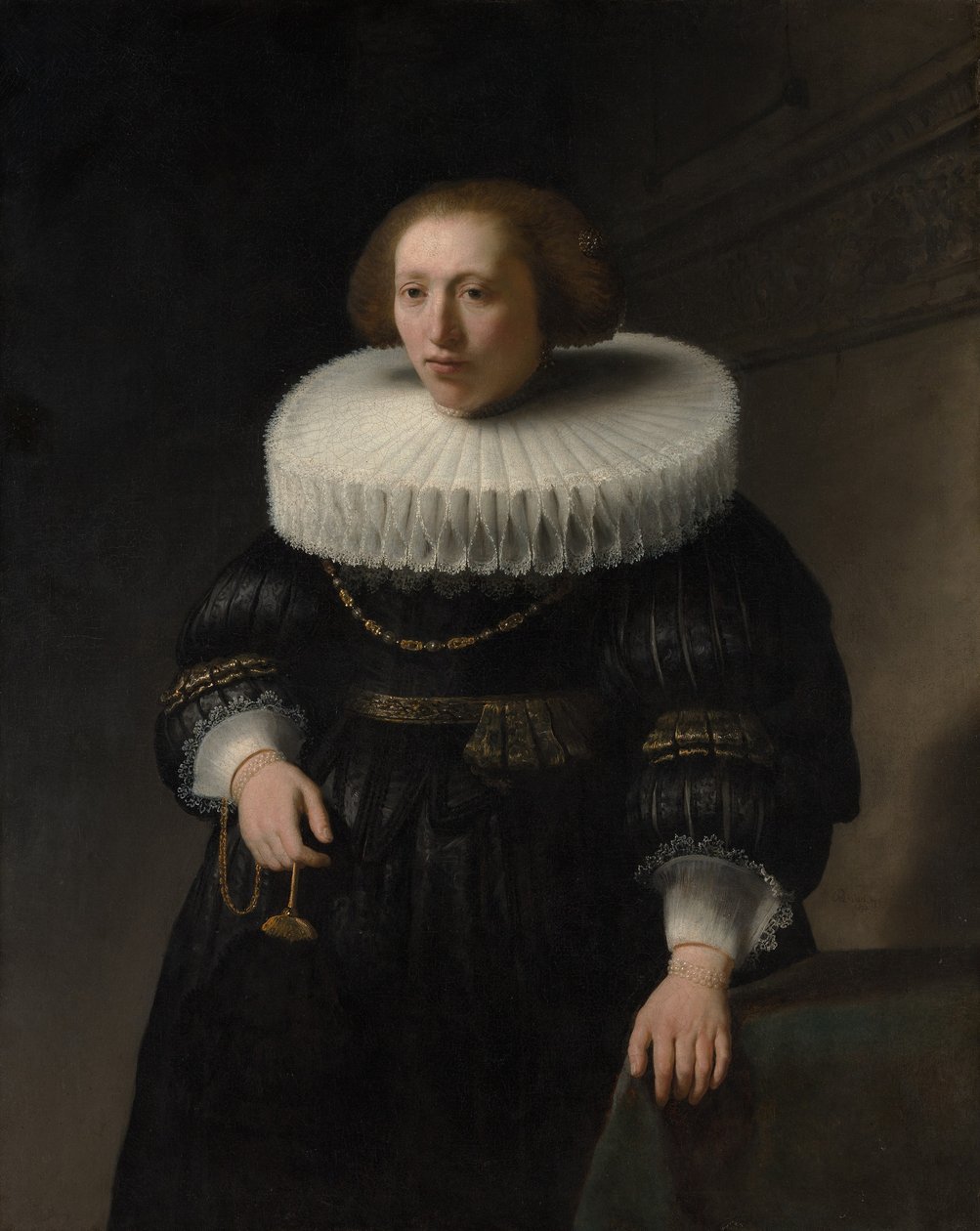 Egy nő portréja, valószínűleg a Van Beresteyn család tagja alkotó: Rembrandt van Rijn