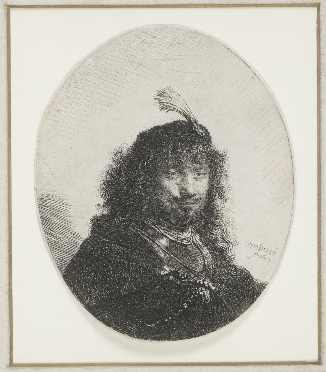 Rembrandt tollas sapkával, 1634 alkotó: Rembrandt van Rijn