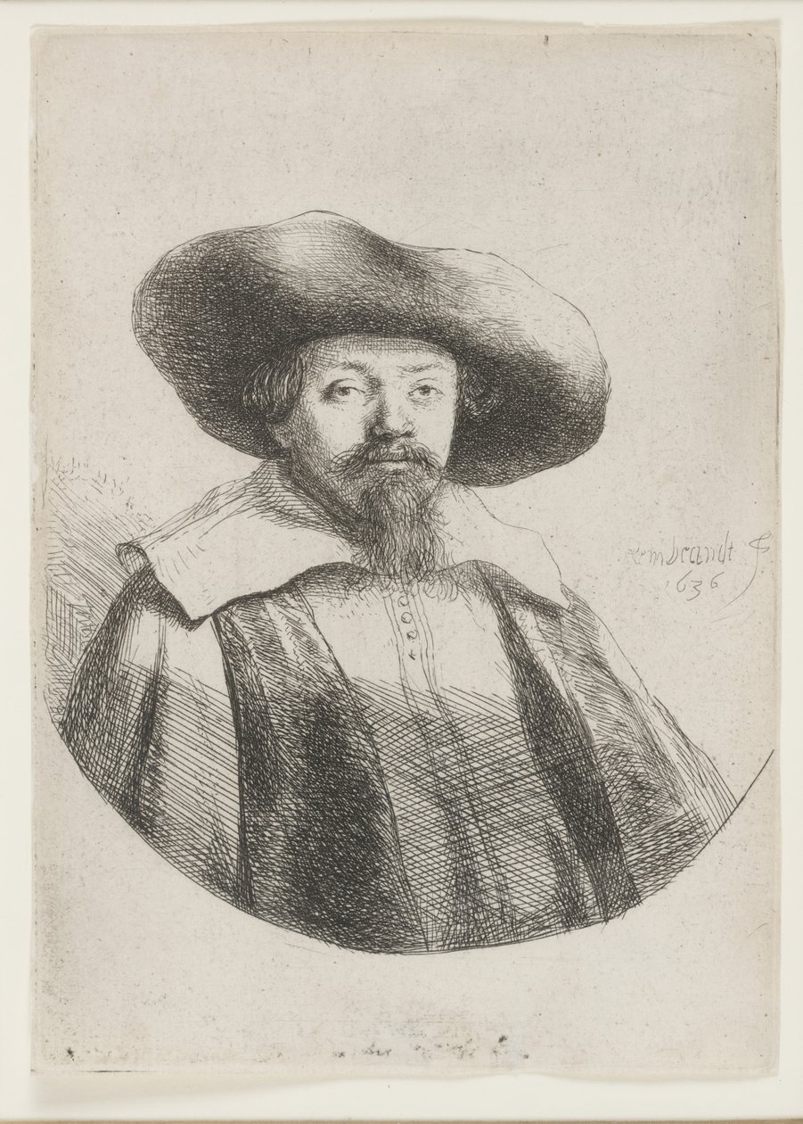 Samuel Manasseh Ben Israel, zsidó író alkotó: Rembrandt van Rijn