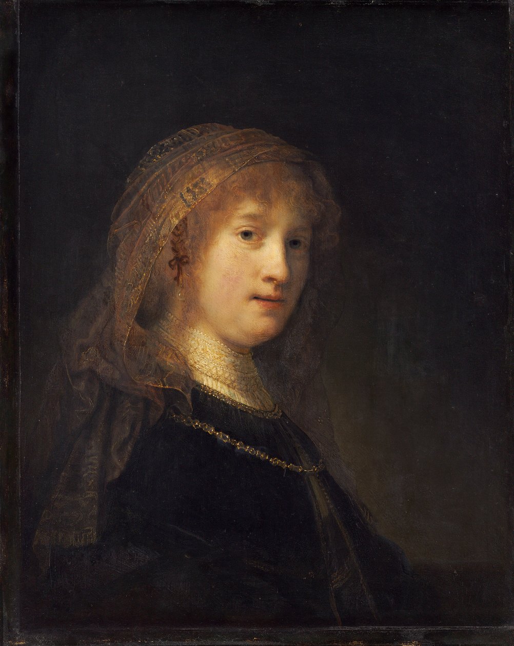 Saskia van Uylenburgh, 1634-1640 körül (olaj, panel) alkotó: Rembrandt van Rijn
