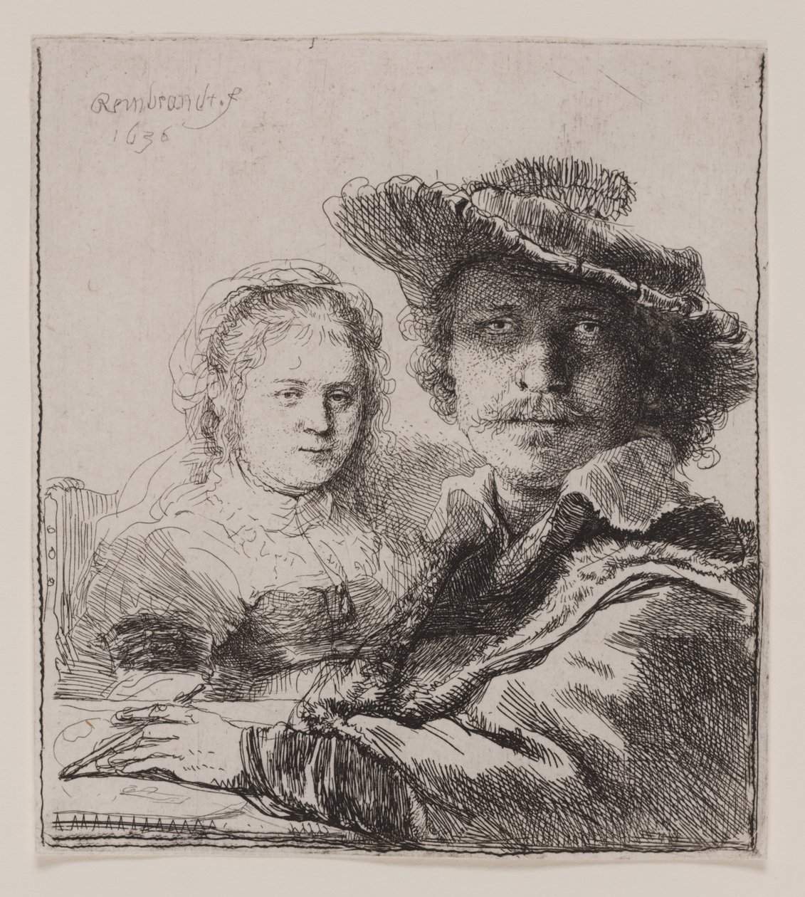 Önarckép Saskiával alkotó: Rembrandt van Rijn
