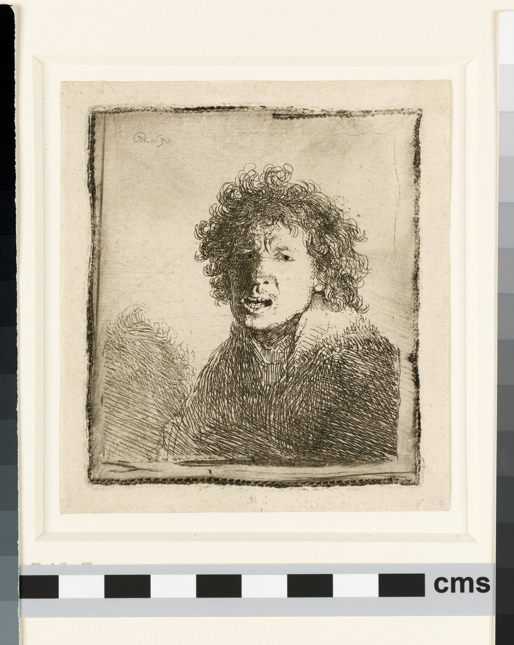 Önarckép tátott szájú alkotó: Rembrandt van Rijn