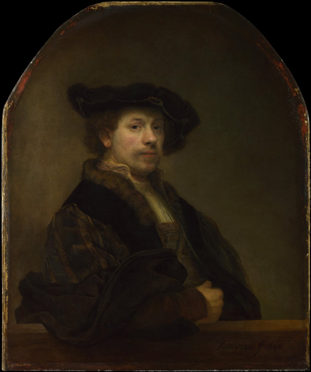 Önarckép 34 évesen alkotó: Rembrandt van Rijn