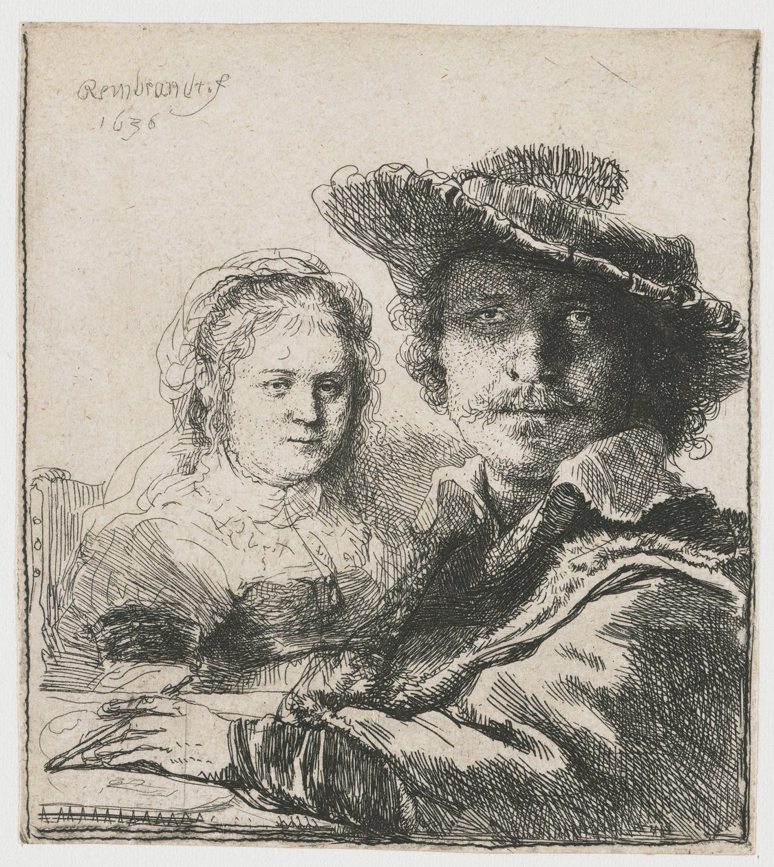 Önarckép Saskiával alkotó: Rembrandt Harmensz. van Rijn