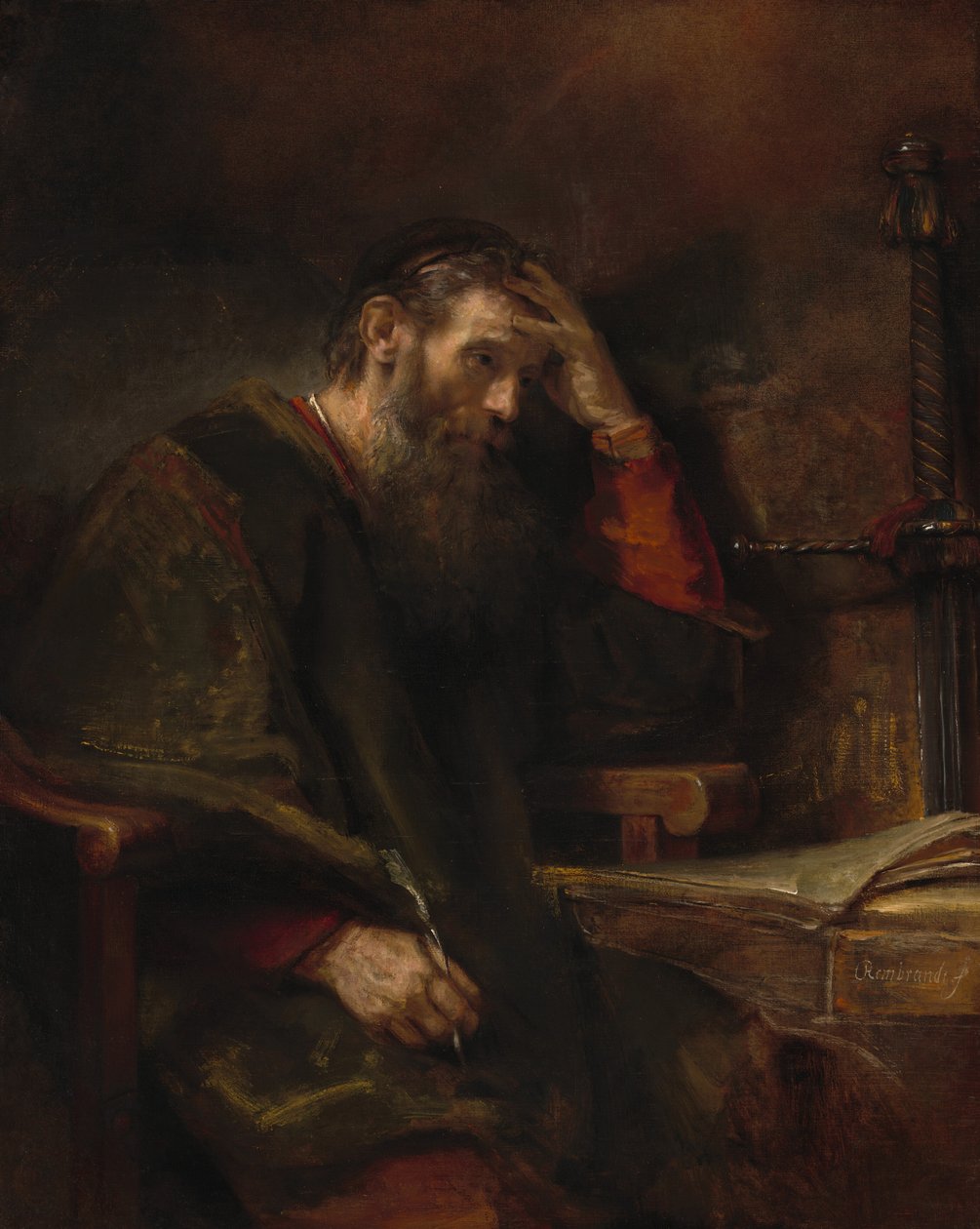 Pál apostol, Kr. e. 1657 alkotó: Rembrandt Harmensz van Rijn