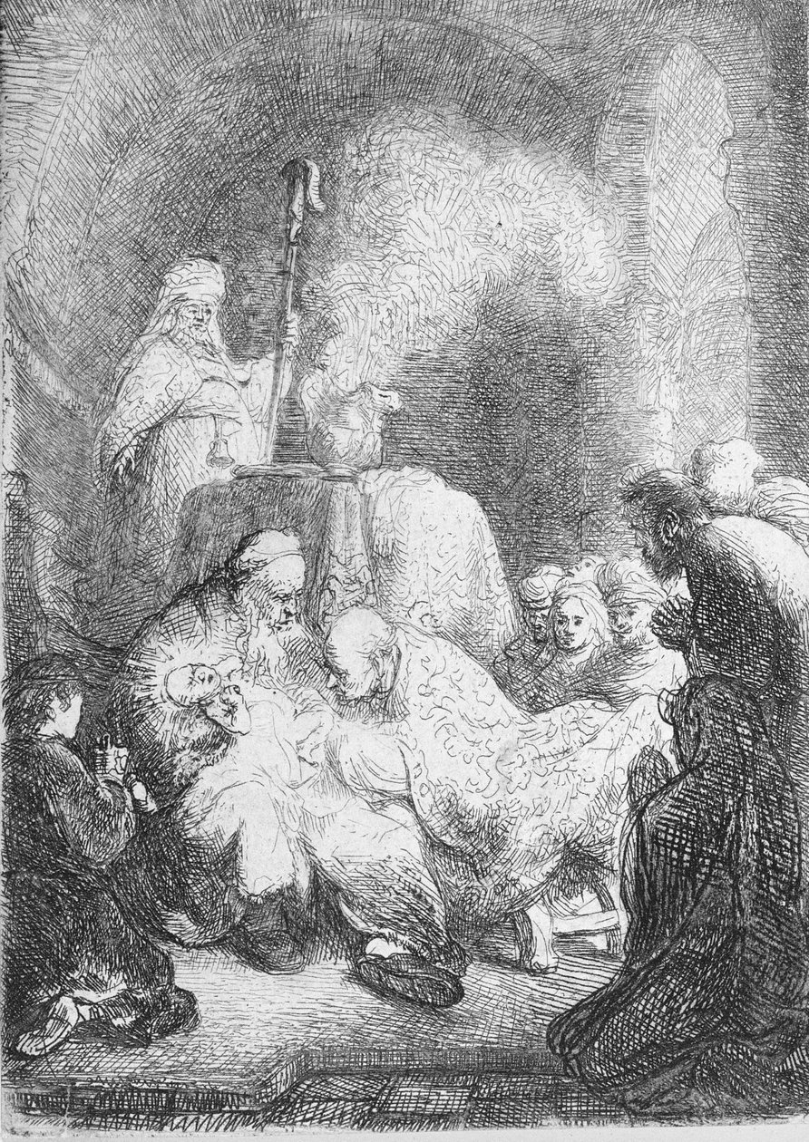 A körülmetélés (toll és tinta papíron) alkotó: Rembrandt van Rijn
