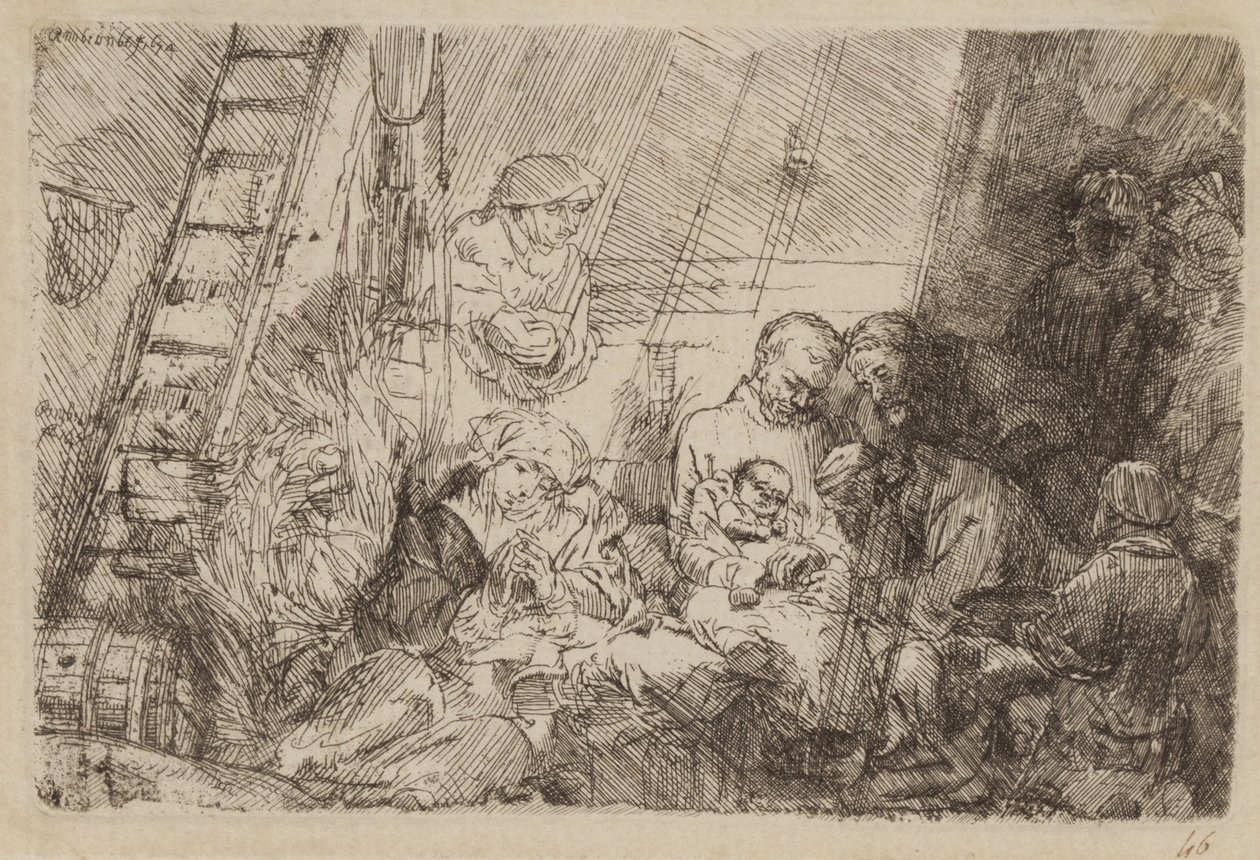 A körülmetélés az istállóban alkotó: Rembrandt van Rijn