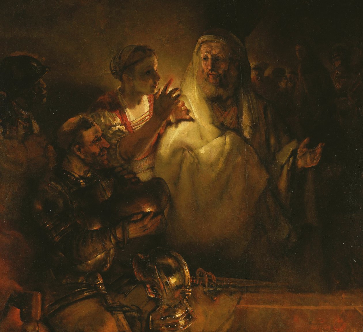 Szent Péter tagadása alkotó: Rembrandt van Rijn