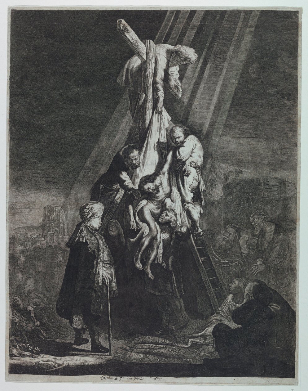 A keresztről való leszállás alkotó: Rembrandt van Rijn