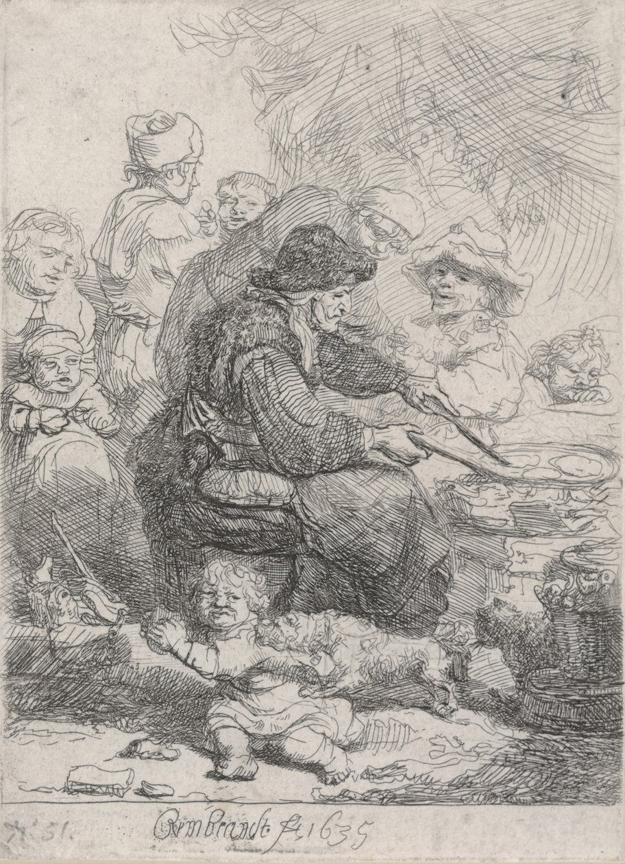 A palacsinta nő alkotó: Rembrandt van Rijn