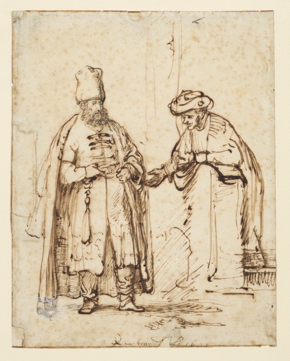 Két férfi vitában, 1641 alkotó: Rembrandt van Rijn