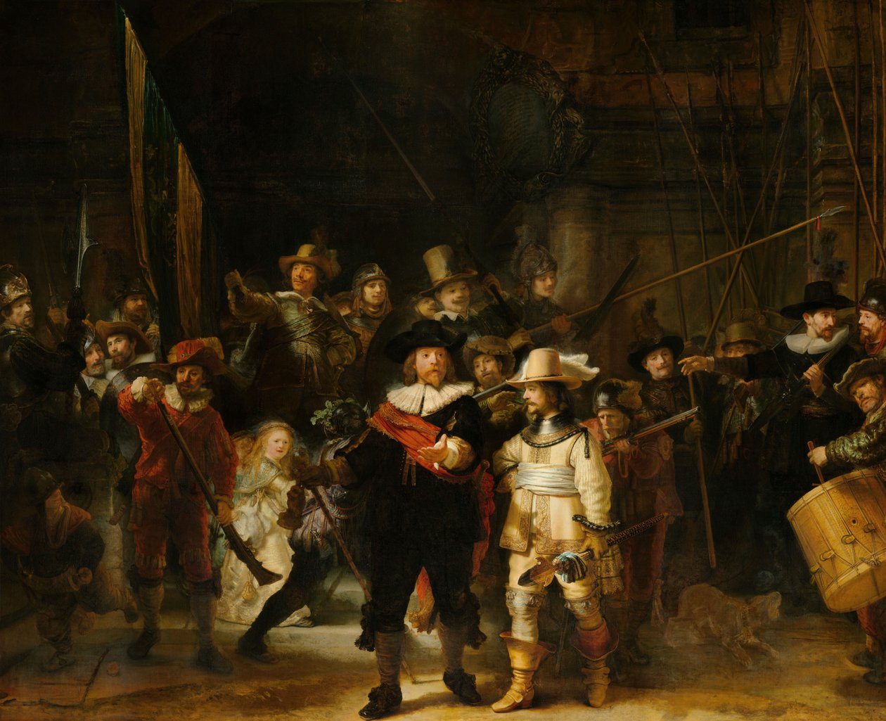 Frans Banning Cocq és Willem van Ruytenburgh társasága, az „éjszakai őrség” alkotó: Rembrandt Harmenszoon van Rijn, Rembrandt