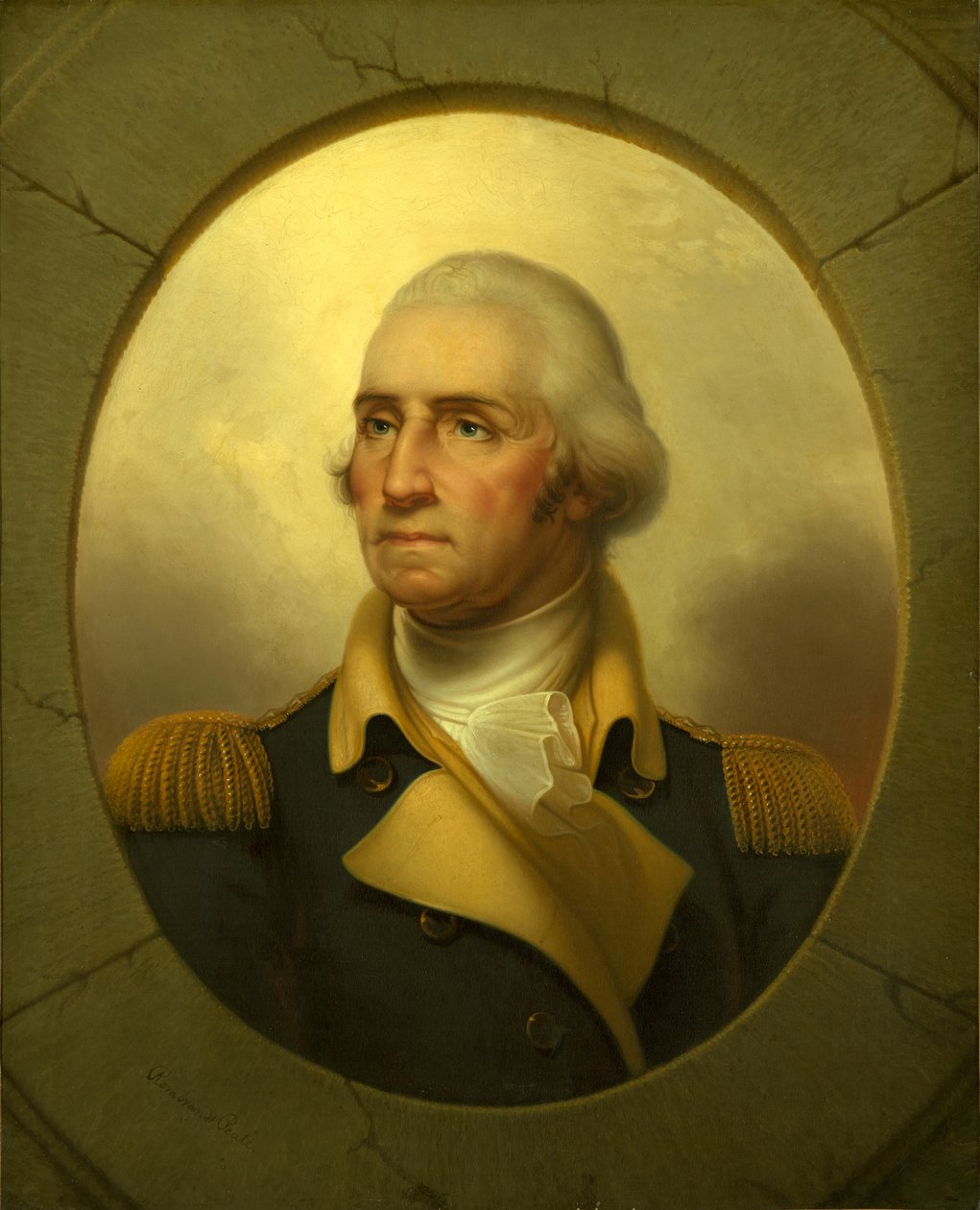 George Washington (1732–1799), 1855 körül (olaj, vászon) alkotó: Rembrandt Peale