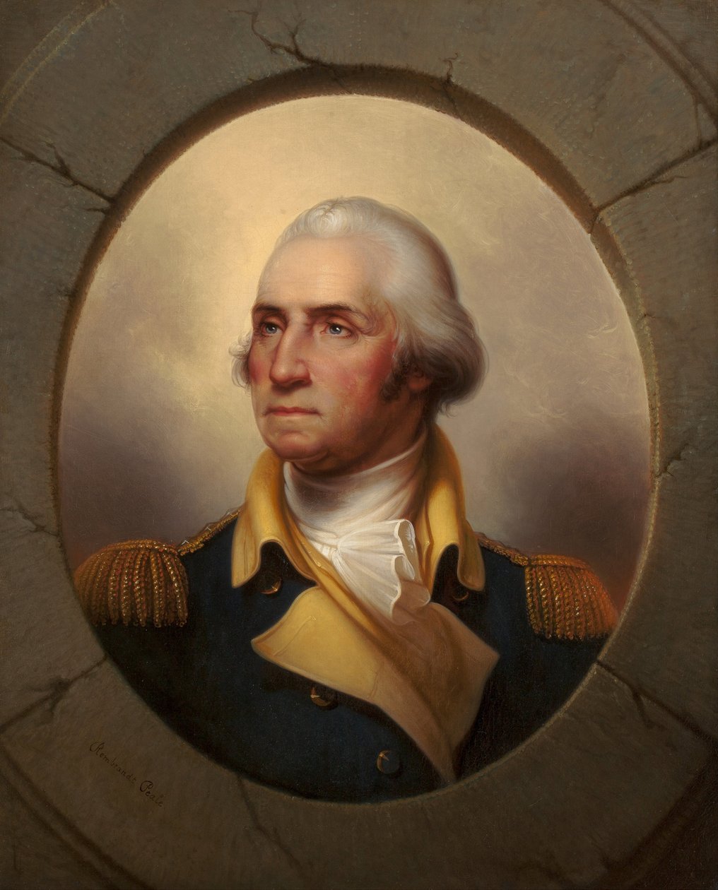 George Washington (1732-1799) portréja, Peale, Rembrandt (1778-1860). Olaj, vászon, 1856 körül. Magángyűjtemény alkotó: Rembrandt Peale