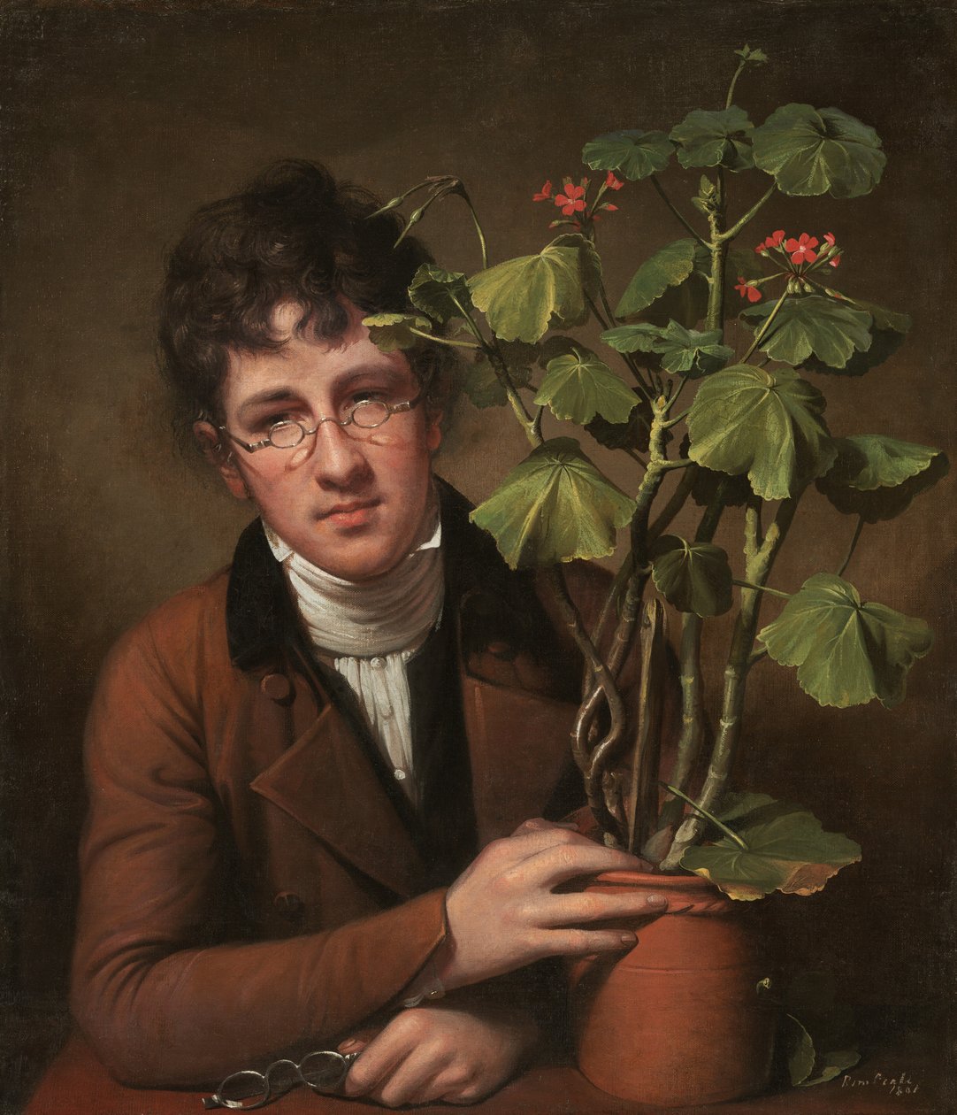 Rubens Peale muskátlival alkotó: Rembrandt Peale