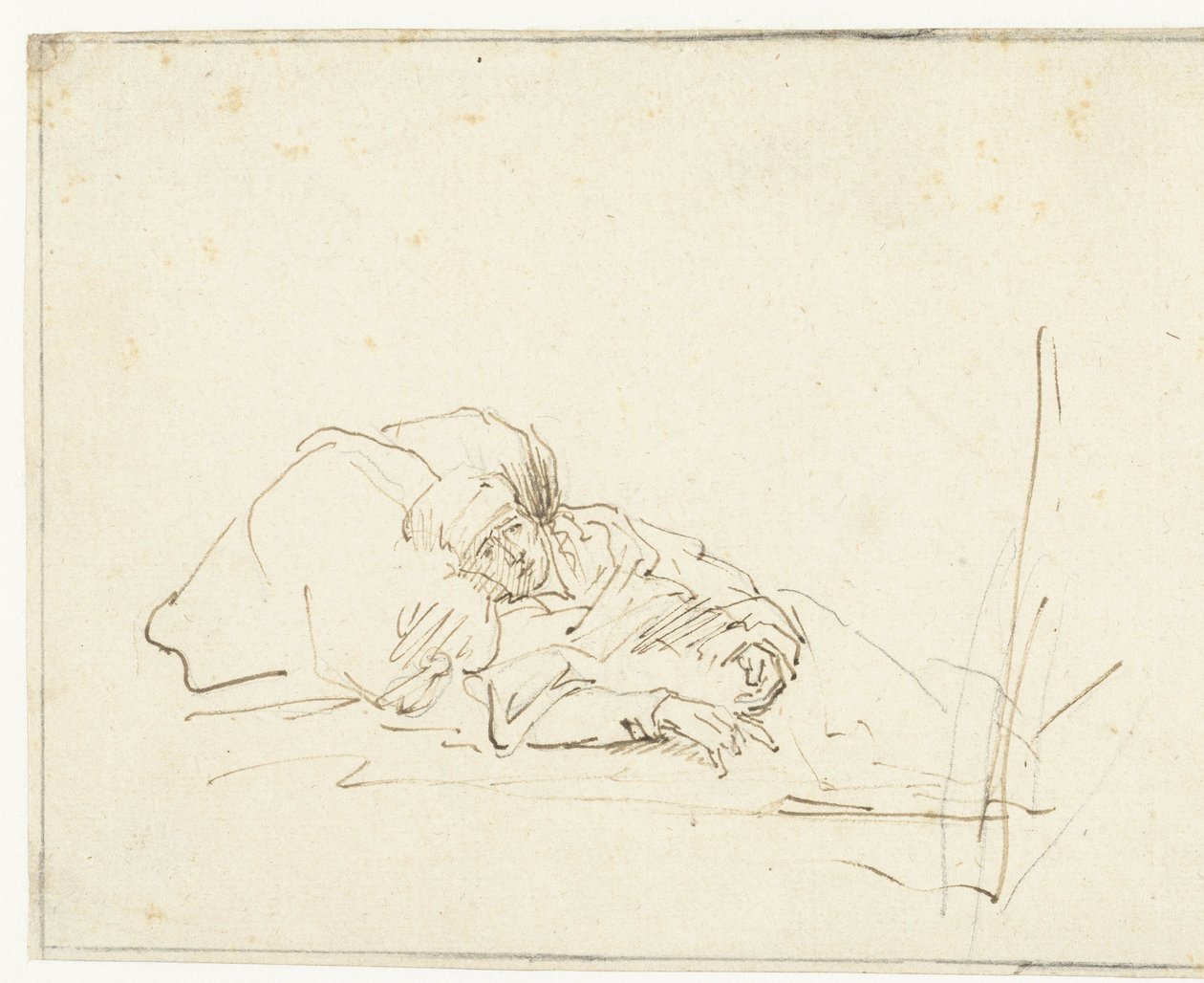 Saskia beteg az ágyban alkotó: Rembrandt van Rijn (copy after)