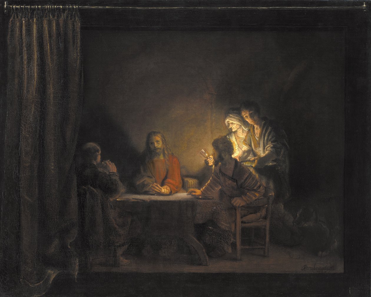 Vacsora Emmausban alkotó: Rembrandt van Rijn (værksted)