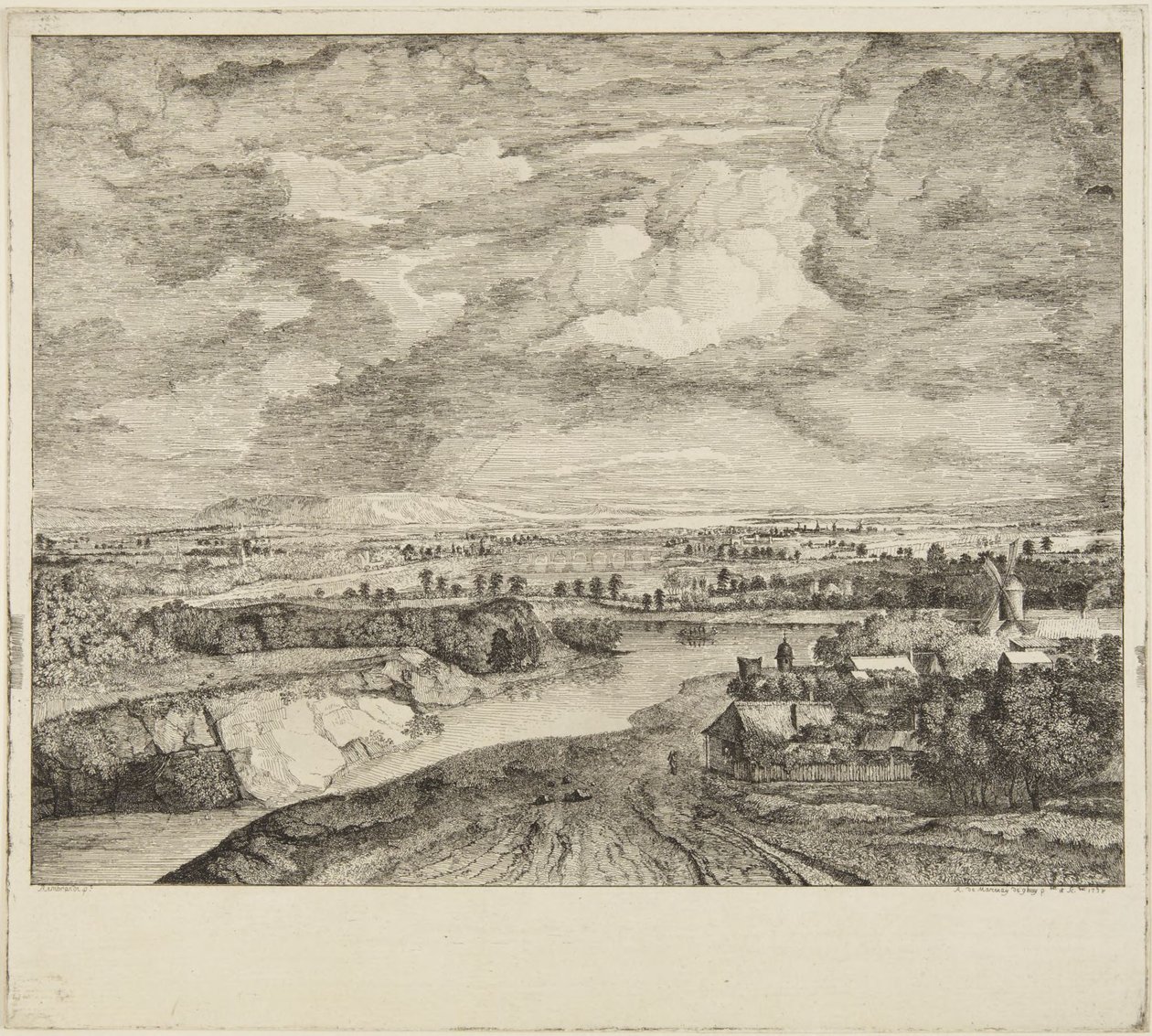 „---- Vihar” Rembrandt után alkotó: Rembrandt van Rijn