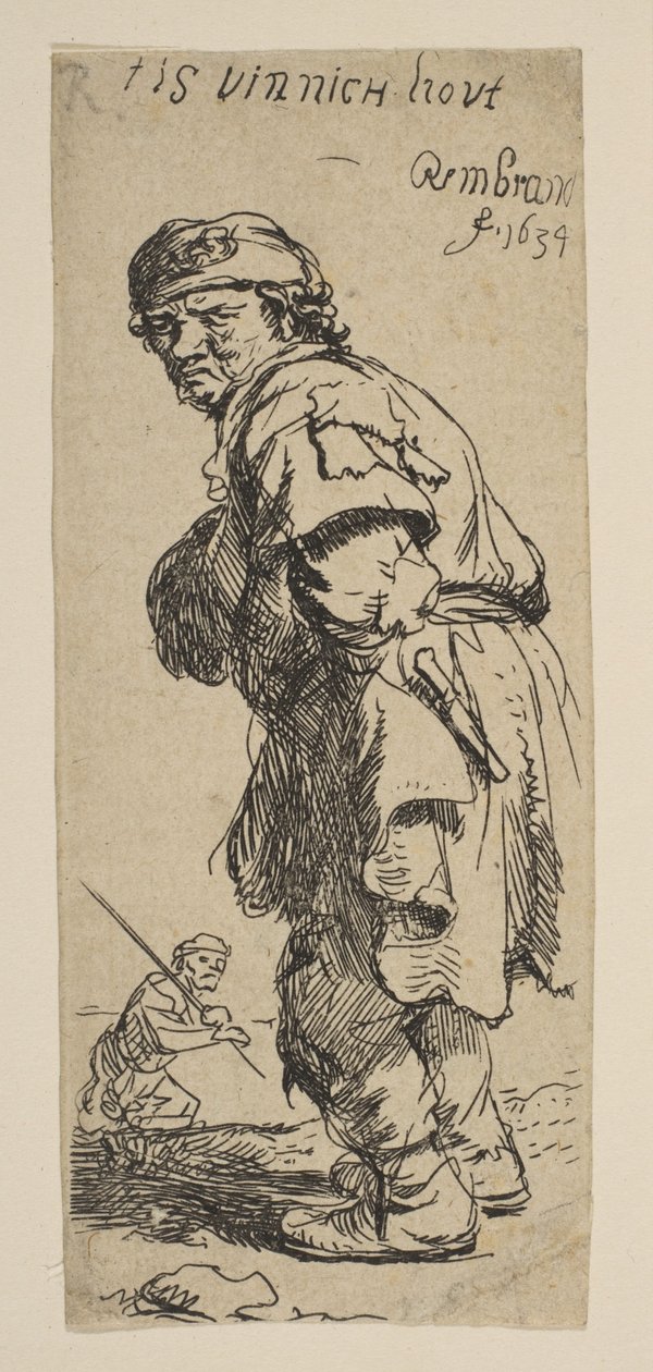 Egy paraszt kiált: T is vinnich kout, 1634. alkotó: Rembrandt van Rijn