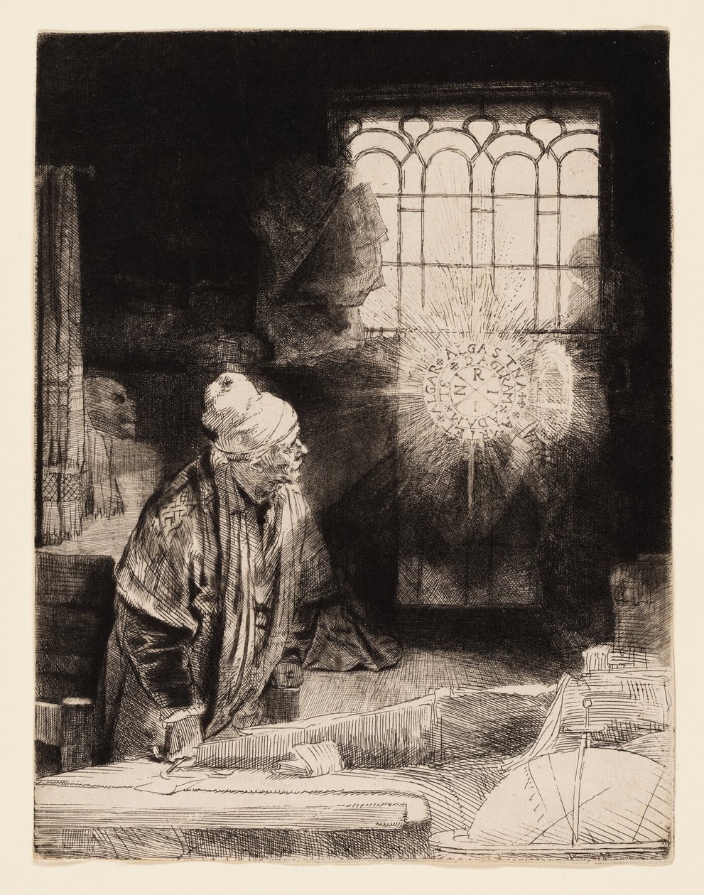 Egy tudós a tanulmányában (Faust) alkotó: Rembrandt van Rijn