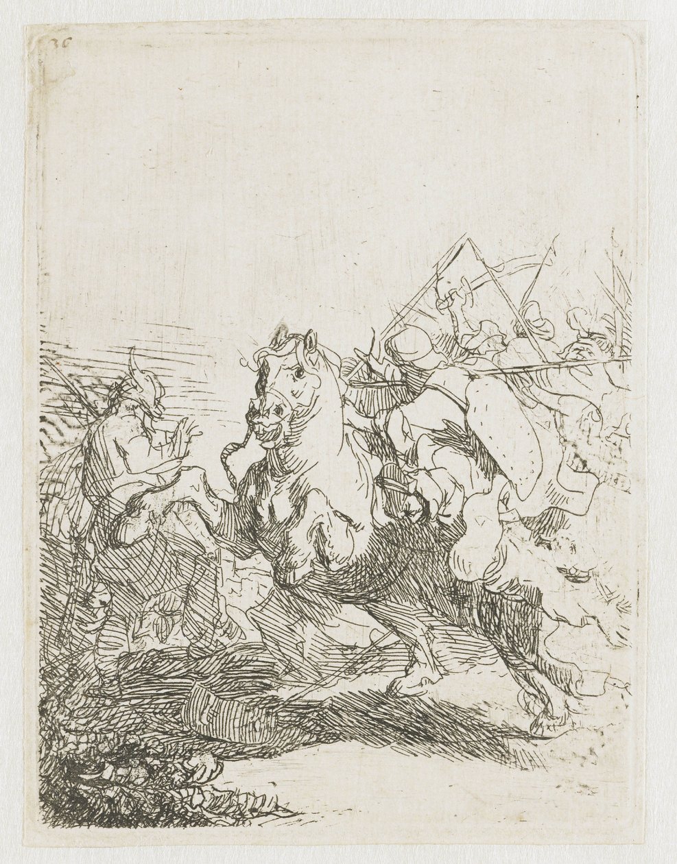 Lovas csata alkotó: Rembrandt van Rijn