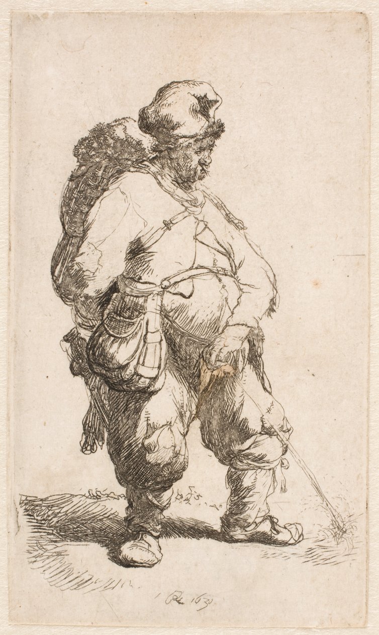 Egy férfi, aki vizel alkotó: Rembrandt van Rijn