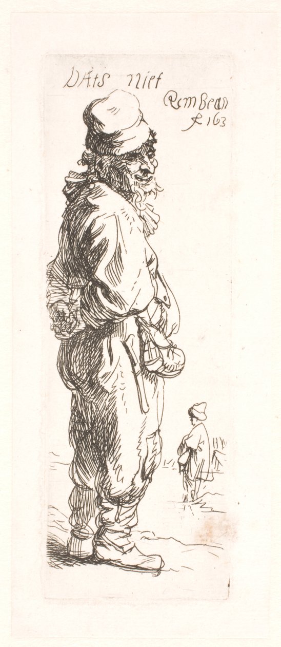 Egy paraszt: a pár másik tagja, aki így válaszol alkotó: Rembrandt van Rijn