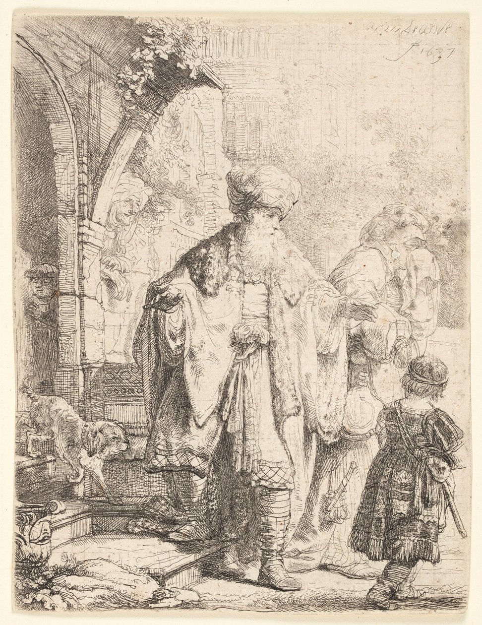 Ábrahám kiűzi Hágárt és Izmaelt alkotó: Rembrandt van Rijn