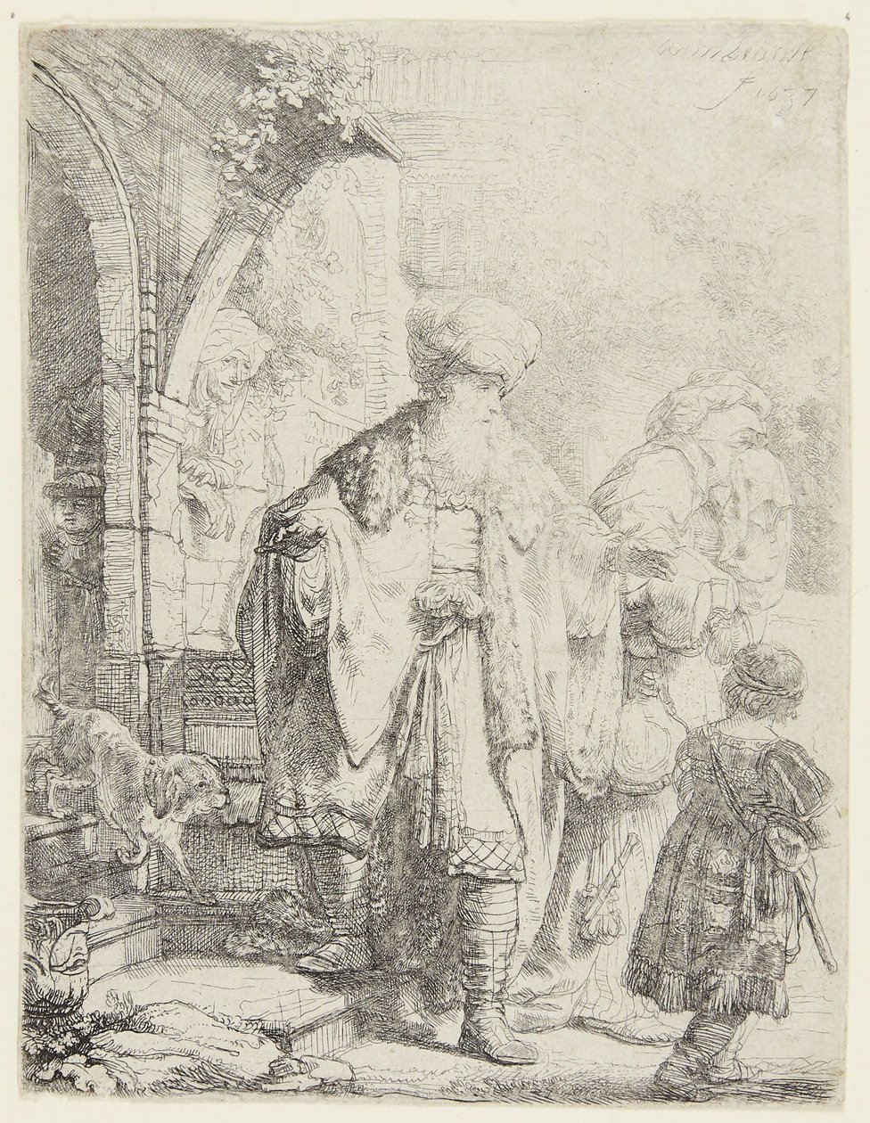 Ábrahám elűzi Hágárt és Izmaelt alkotó: Rembrandt van Rijn