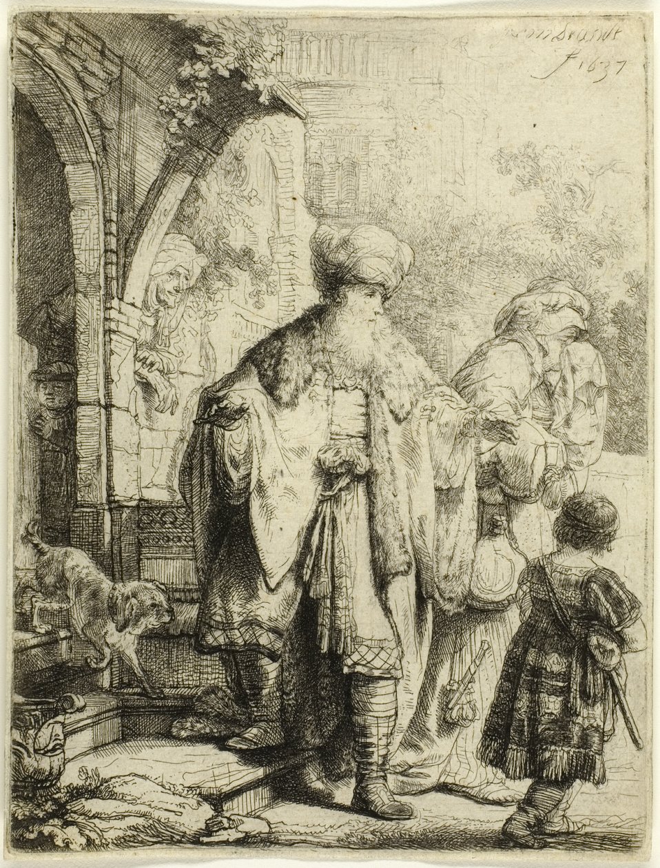 Ábrahám kiűzi Hágárt és Izmaelt alkotó: Rembrandt van Rijn
