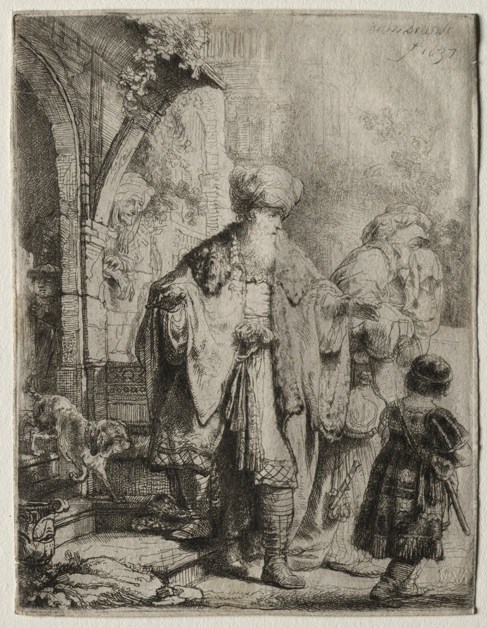 Ábrahám kiűzi Hágárt és Izmaelt alkotó: Rembrandt van Rijn
