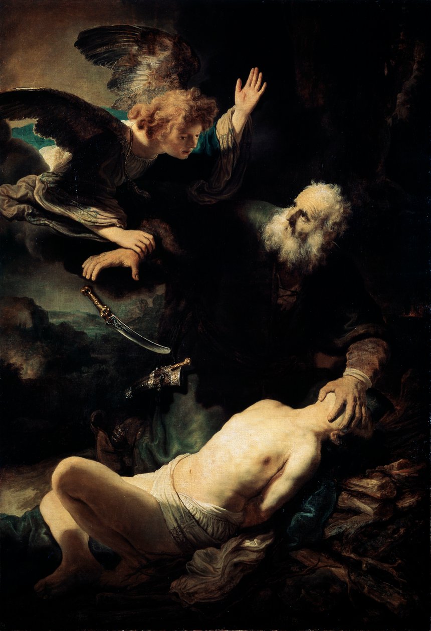 Ábrahám feláldozza Izsákot, 1635. alkotó: Rembrandt van Rijn