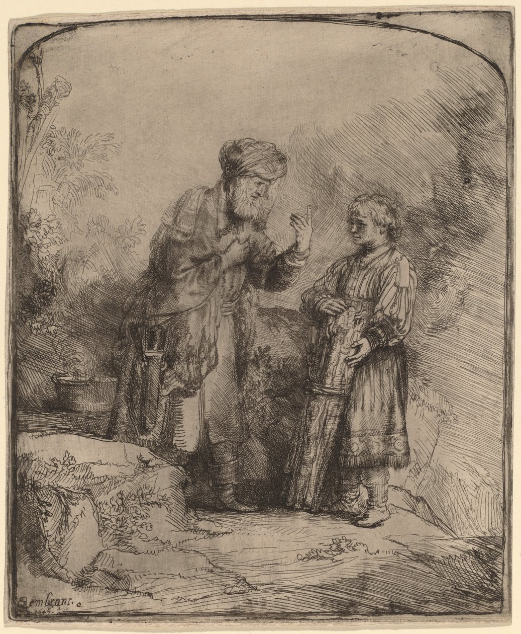 Ábrahám és Izsák alkotó: Rembrandt van Rijn