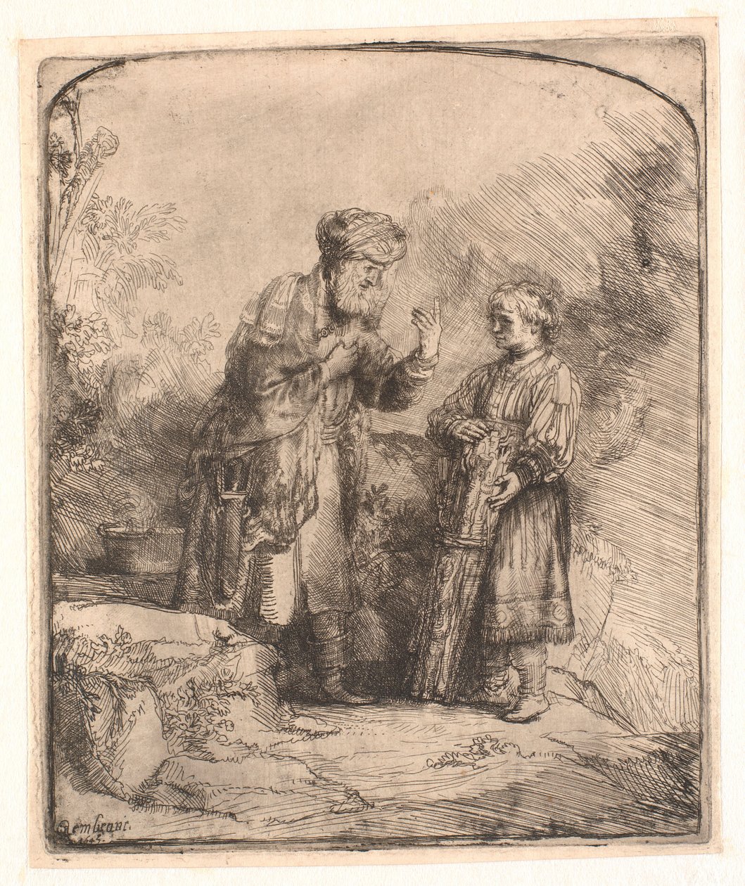 Ábrahám és Izsák alkotó: Rembrandt van Rijn