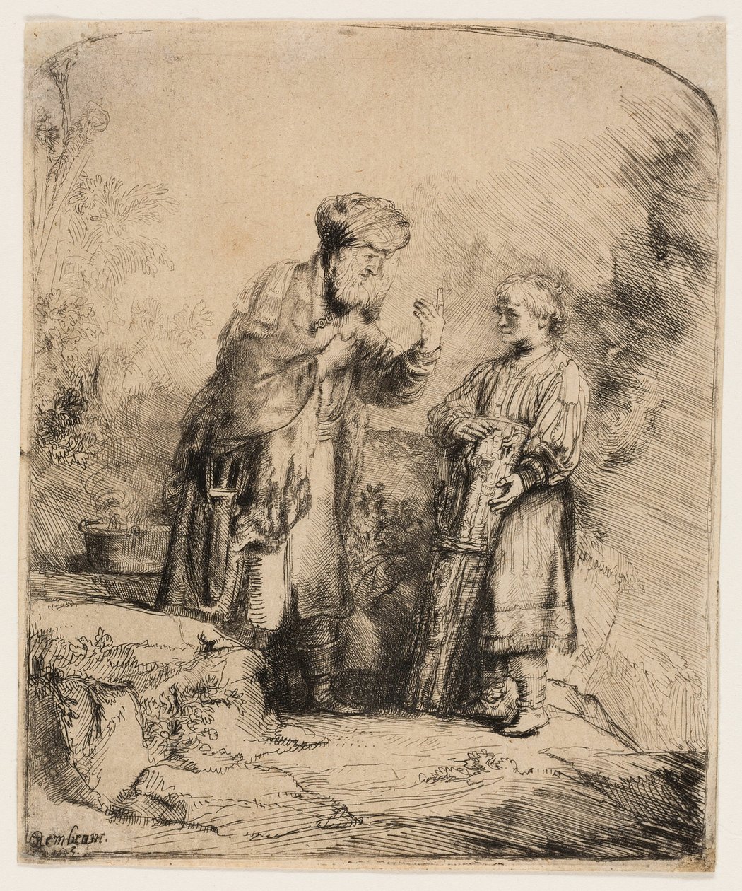 Ábrahám és Izsák alkotó: Rembrandt van Rijn