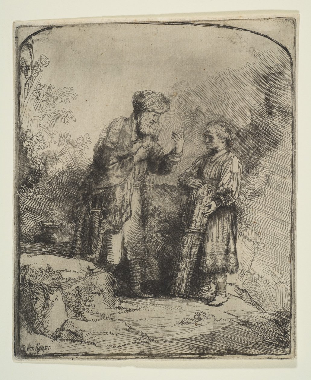Ábrahám és Izsák, 1645. alkotó: Rembrandt van Rijn