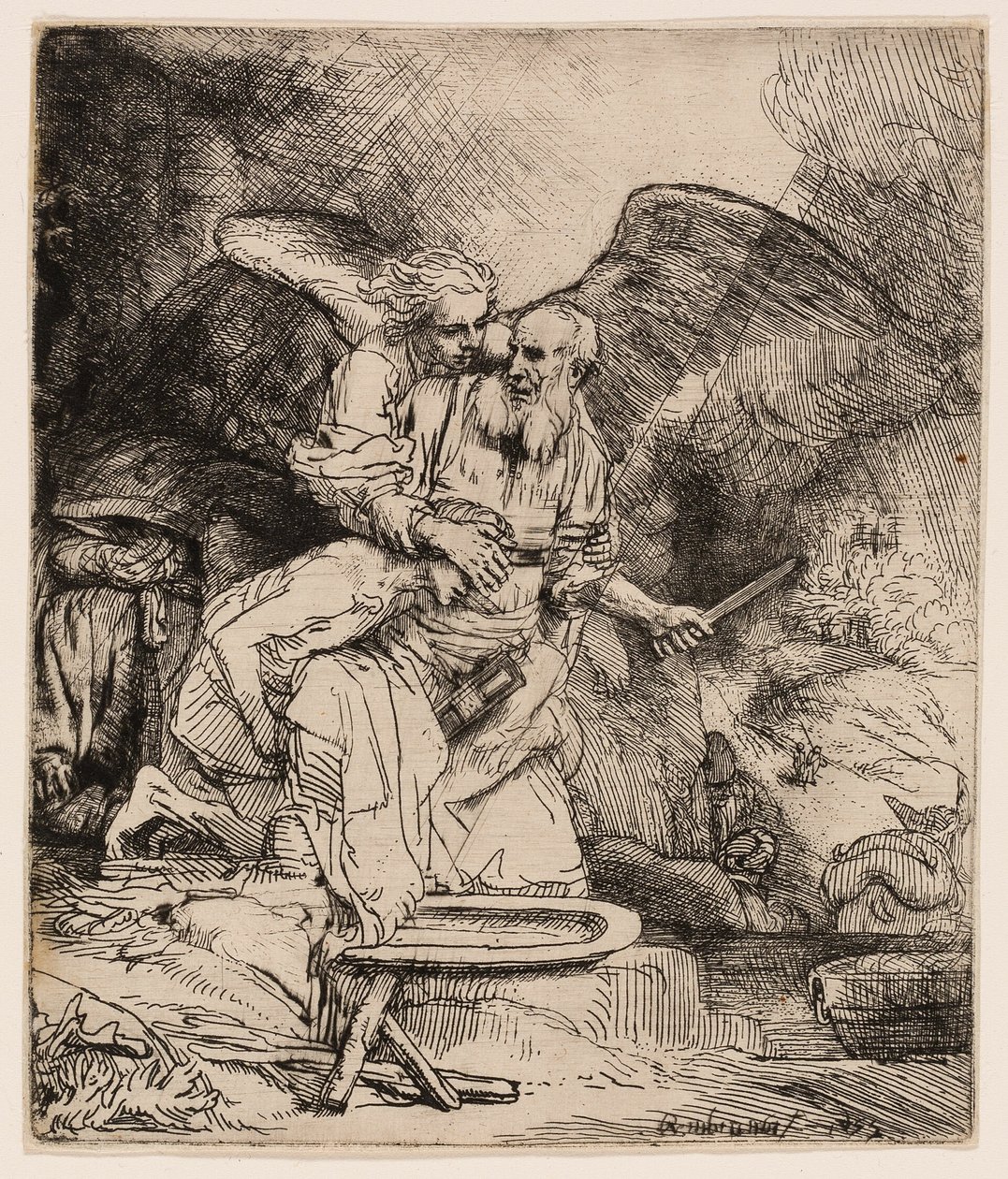 Ábrahám áldozata alkotó: Rembrandt van Rijn