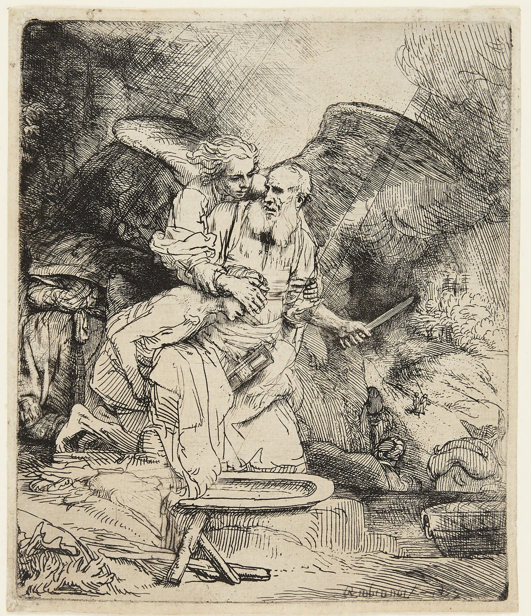 Ábrahám áldozata alkotó: Rembrandt van Rijn