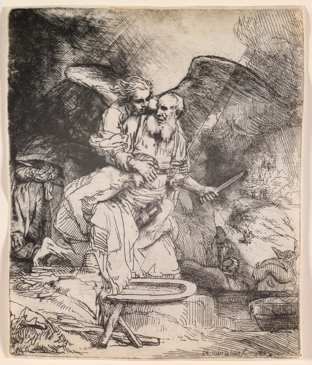Ábrahám áldozata alkotó: Rembrandt van Rijn