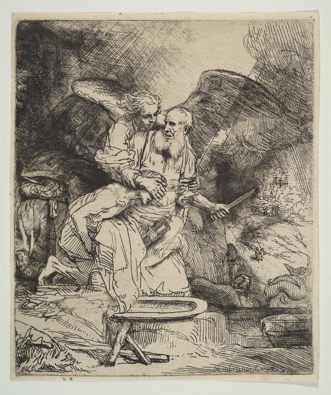 Ábrahám-áldozat, 1655. alkotó: Rembrandt van Rijn