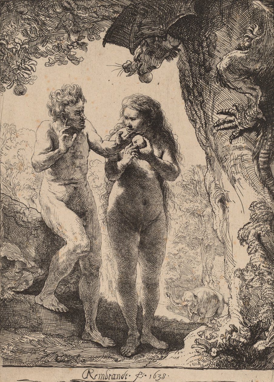 Ádám és Éva, 1638. alkotó: Rembrandt van Rijn